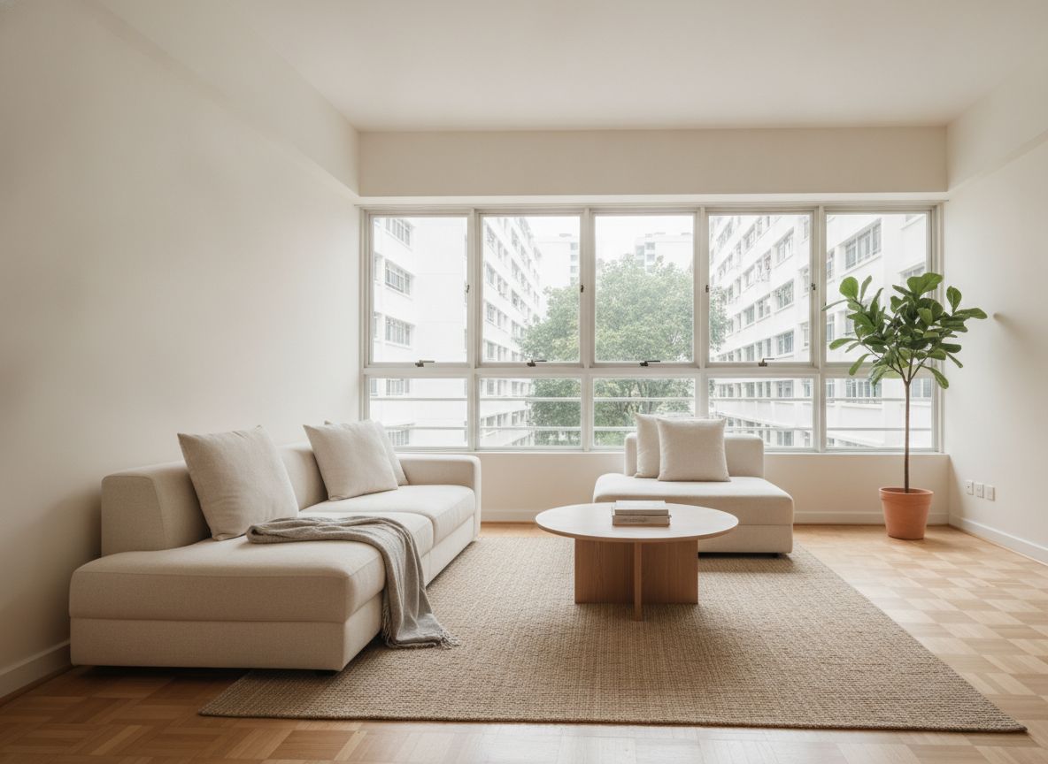 Bright interior of a Singapore HDB resale flat